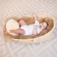 Lammfell-Bettflasche klein, ca. 27 x 19 cm