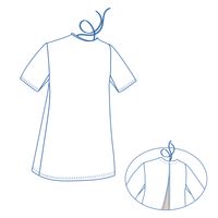 Patientenhemd Nadelzug kurzarm