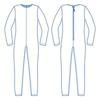 Pflegebody langbein langarm Nadelzug 