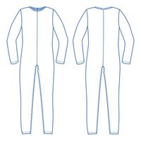 Pflegebody langbein langarm Nadelzug 