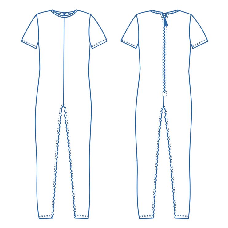 Pflegebody langbein kurzarm Nadelzug 