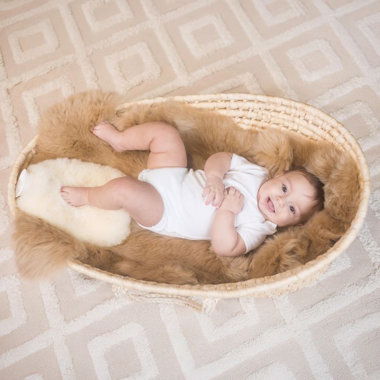 Lammfell ungeschoren camel/beige 