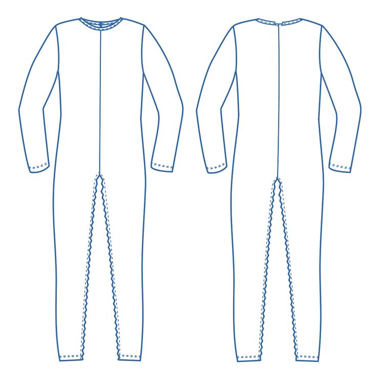 Pflegebody langbein langarm Nadelzug 